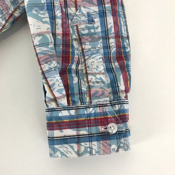 Roper Button Down Shirt Men's Large Western Casual Plaid Long Sleeve - Picture 3 of 9